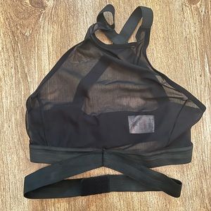 Sheer black crop top